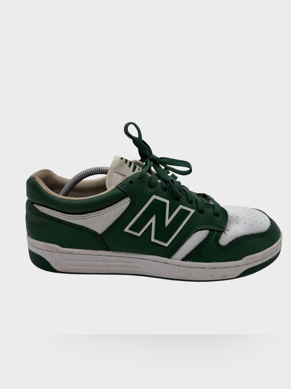 New Balance 480 Team Forest Green Men's Green and White Low-Top Sneaker Sz 11.5